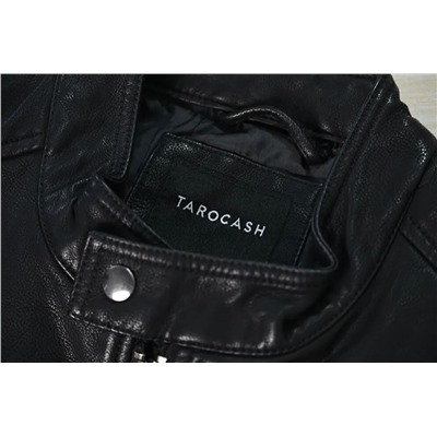 Стильная повседневная куртка в мотоциклетном стиле из мягкой искусственной кожи