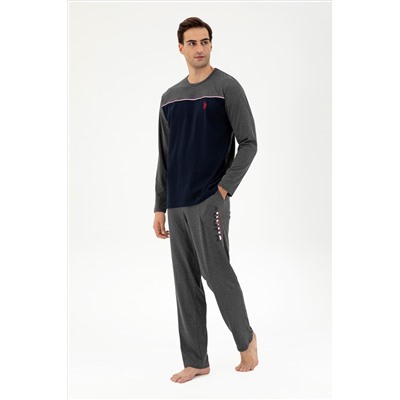 Erkek Antrasit Melanj Pijama Takımı