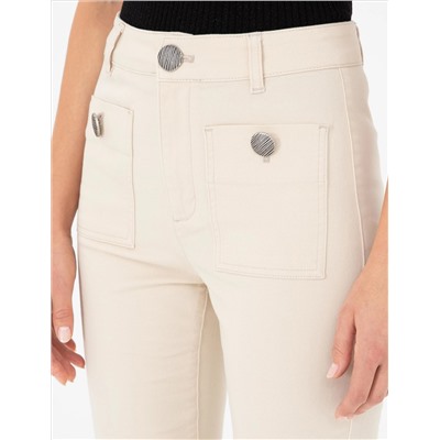 Ekru Flare Fit Pantolon