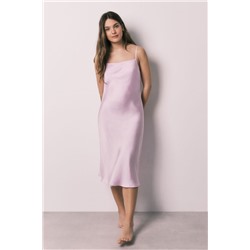 Camisón midi tirantes satén lila