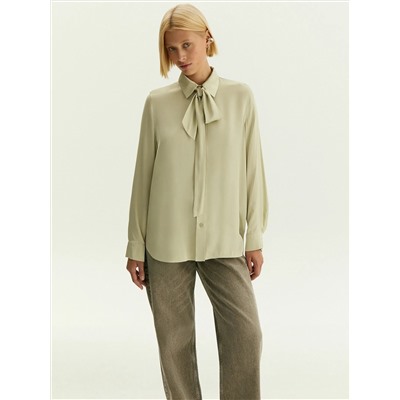 Рубашка с воротником-галстуком из смесовой вискозы, B3241/silk