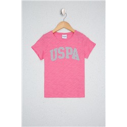 Kız Çocuk Pembe Bisiklet Yaka Tişört