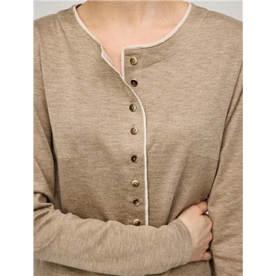 Бежевый Кардиган "Необработанный срез"