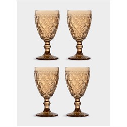 Бокал для вина, 400 мл, 4 шт, стекло P, янтарный, Dubai