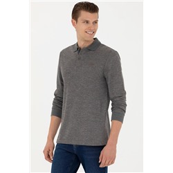 Erkek Gri Melanj Sweatshirt