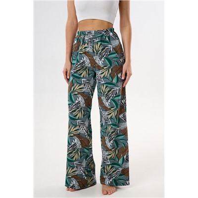 Брюки палаццо домашние широкие