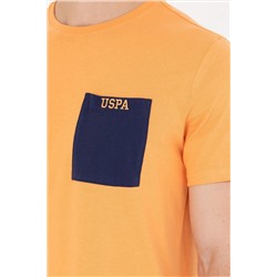 Erkek Turuncu Bisiklet Yaka Tişört