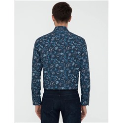 İndigo Regular Fit Uzun Kollu Gömlek