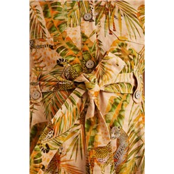 Vestido camisero tropical