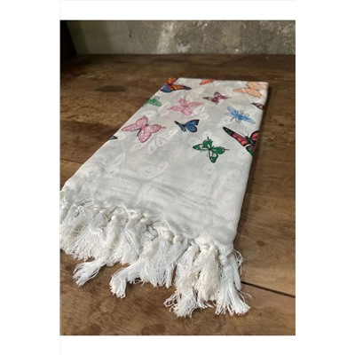 Loova Pamuk Peştemal, Plaj Havlusu, Banyo Havlusu, Kelebek Desen