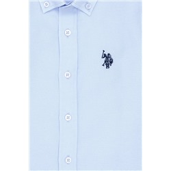 Erkek Çocuk Açık Mavi Uzun Kollu Basic Gömlek