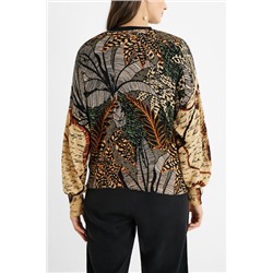 Chaqueta tricot tropical