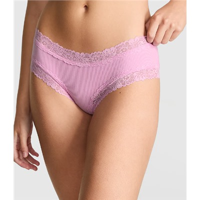 PINK Wink™ Lace-Trim Cheeky Panty