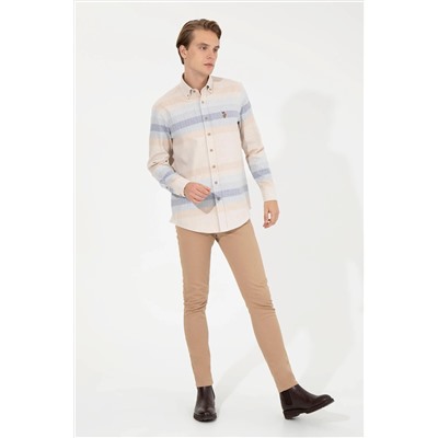 Erkek Camel Kanvas Pantolon