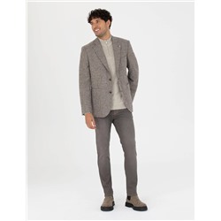 Kahverengi Slim Fit Ceket