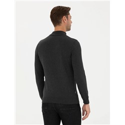 Antrasit Melanj Slim Fit Kazak