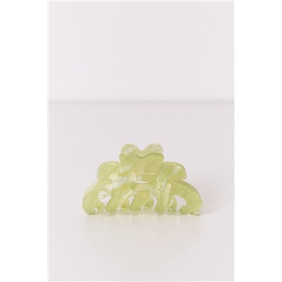 Pinza pelo flor verde