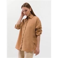 Taba Oversize Uzun Kollu Gömlek