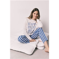 Pijama largo algodón Snoopy Happy