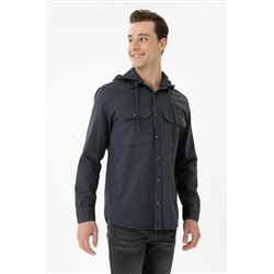 Erkek Antrasit Uzun Kollu Gömlek