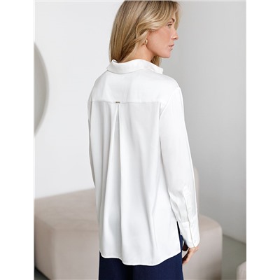 Блузка из сатина с эластаном