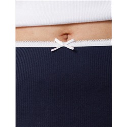 Трусы слипы с высокой посадкой из эластичного трикотажа кашкорсе