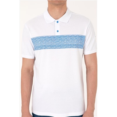 Erkek Regular Fit Polo Yaka Beyaz Tişört