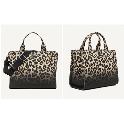 HADLEE LEOPARD PRINT MEDIUM TOTE