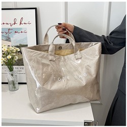 Трендовая сумка тоут в стиле крафт пакета Tote ba*g АКЦИЯ