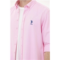 Erkek Manolya Uzun Kollu Basic Gömlek