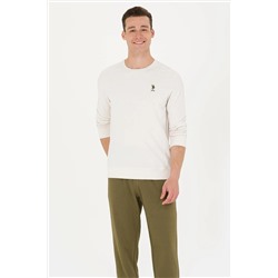 Erkek Taş Bisiklet Yaka Sweatshirt