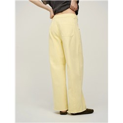 Джинсы-баррель лимонные