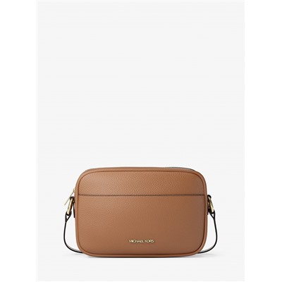 Michael Kors Outlet Jet Set Large Pebbled Leather Camera Crossbody Bag
