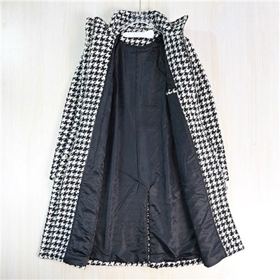 Женское пальто с узором пье-де-пуль (гусиная лапка)  Kar*l Lagerfel*d