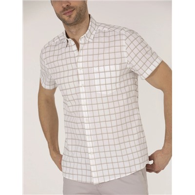 Haki Regular Fit Kısa Kollu Gömlek
