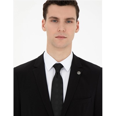 Siyah Esnek Fit Blazer Ceket