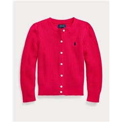 GIRLS 2-6X Rib-Knit Cotton Cardigan