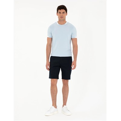 Mavi Slim Fit Bisiklet Yaka Triko Tişört