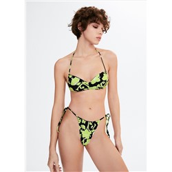Top bikini estampado