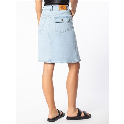 Юбка А-силуэта из эластичного денима