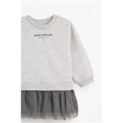 Vestido combinado felpa - tul