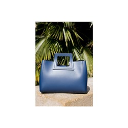 Bolso de piel y neceser Jane Azul marino