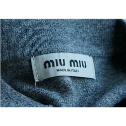 Женский шерстяной пуловер с воротником МИУ МИ*У