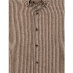 Açık Kahverengi Regular Fit Uzun Kollu Gömlek