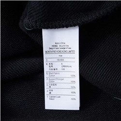 Универсальный хлопковый свитшот черного цвета ЛАКОСТ*Е