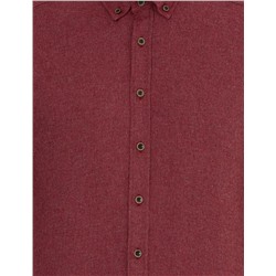 Bordo Regular Fit Uzun Kollu Gömlek