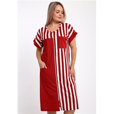 521 Халат на молнии - Полоска