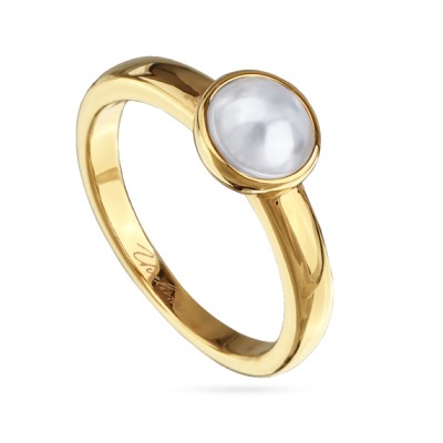 Кольцо Теннис (Майорка белая 6мм; покрытие золото), Есть комплект