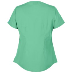 Butter-Soft Scrubs by UA™ Rhinestone Button Front Y-Neck Top