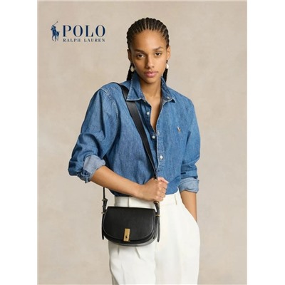 Изысканная кожаная сумка-седло RALPH LAURE*N